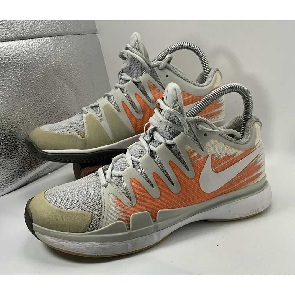 Nike Zoom Vapor 7.5 Tour Womens Tennis Shoes Orange Grey White 631475-018